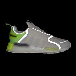 Grey and Neon Green Athletic Sneaker